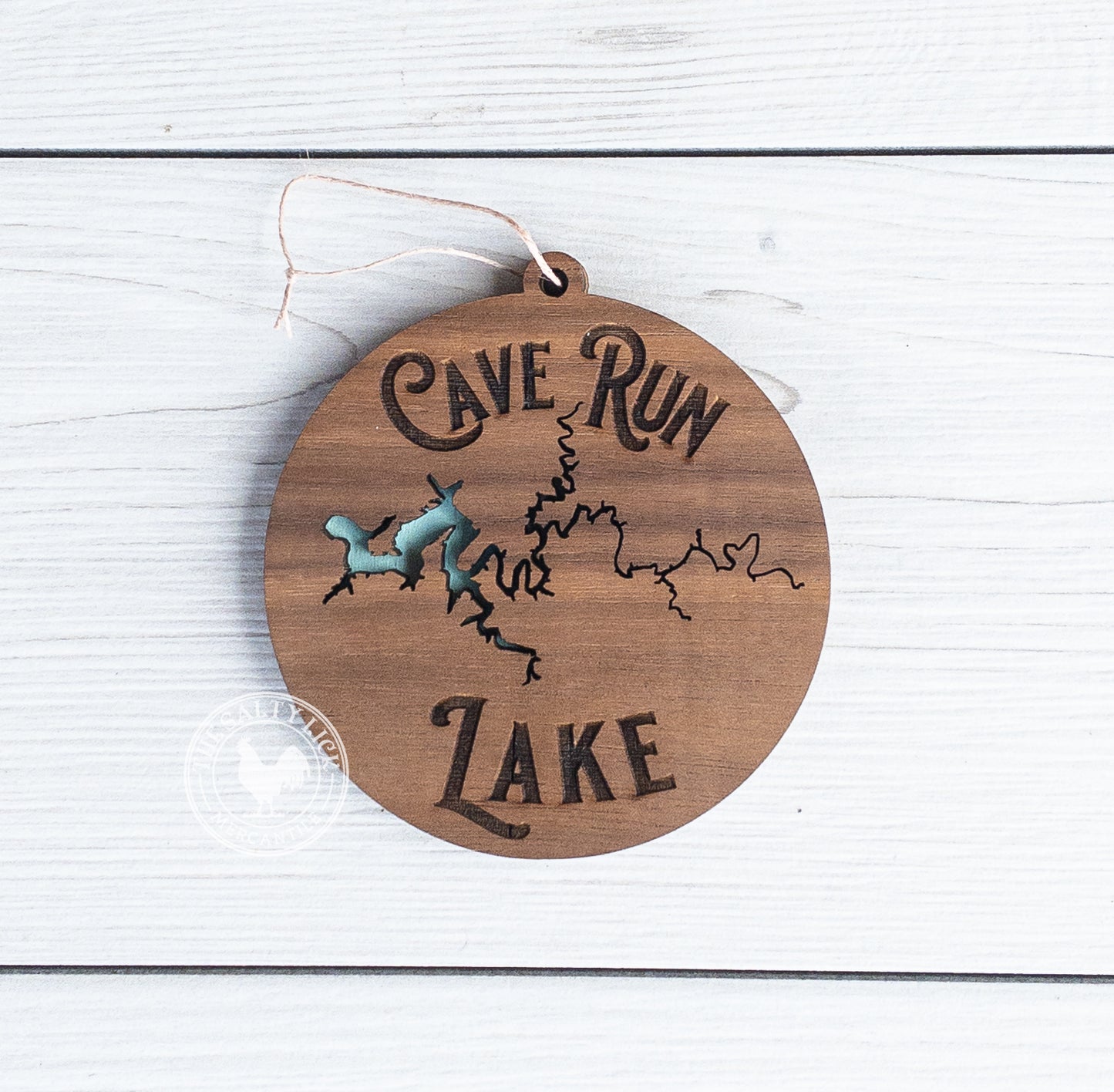 Cave Run Lake Kentucky ornament from The Hollow & Hill Co. LLC, featuring a detailed miniature landscape ornament.