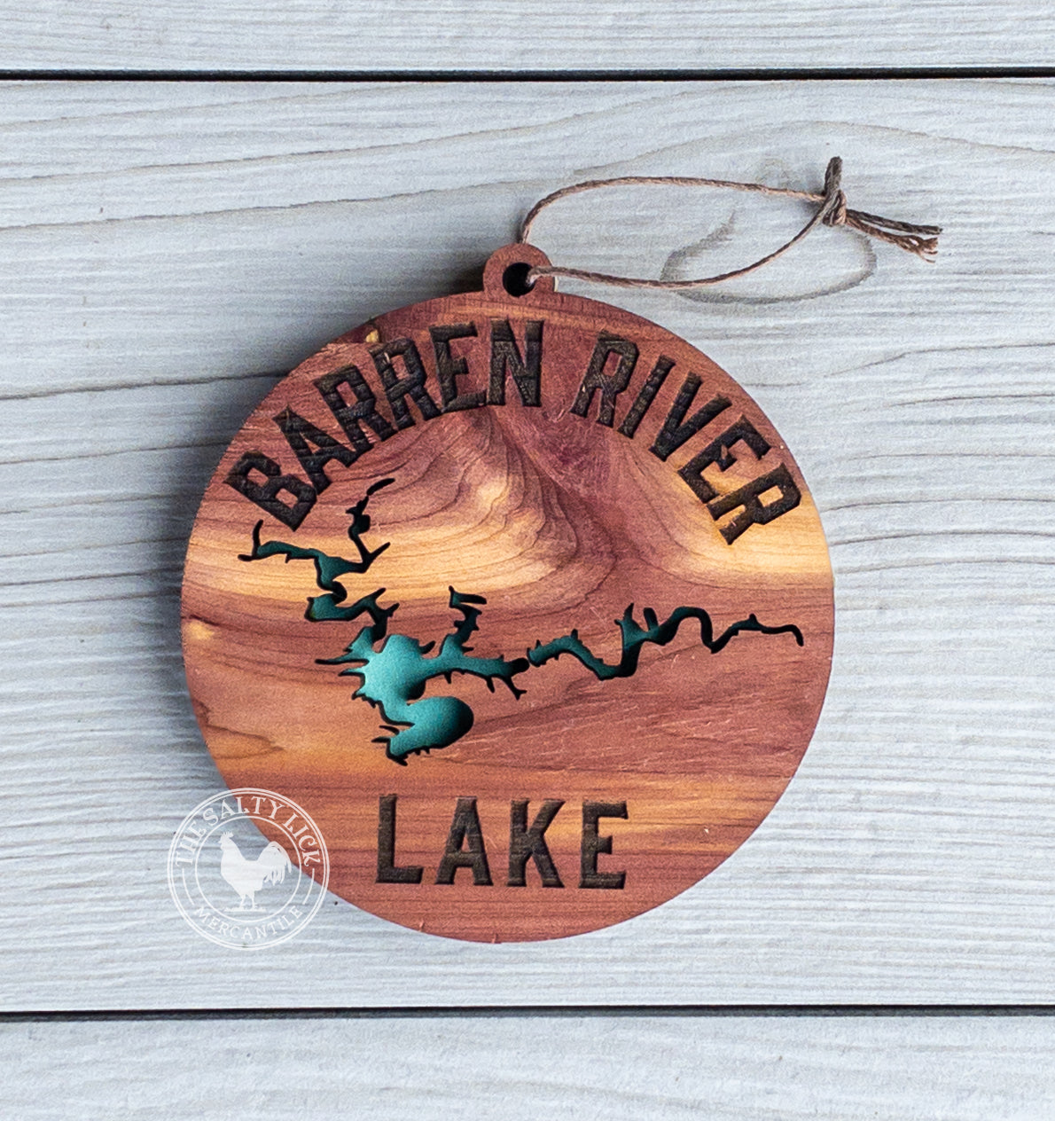 Barren River Lake ornament by The Hollow & Hill Co. LLC, featuring a detailed miniature depiction of Kentucky's scenic lake.