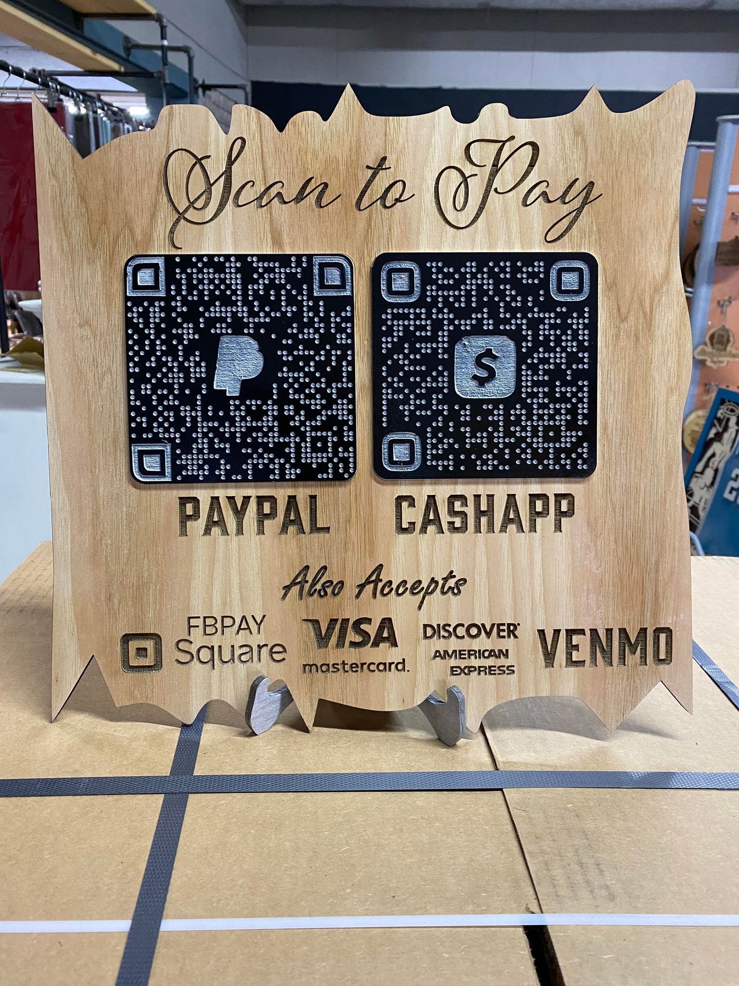 Boutique / Small Business QR Sign Scan to Pay - The Salty Lick Mercantile