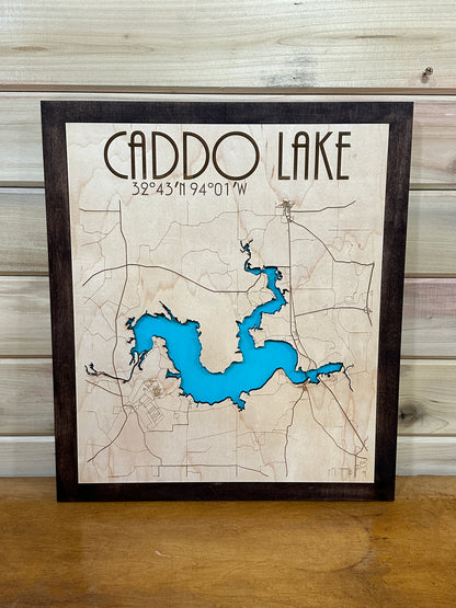 Cave Run Lake OR ANY CUSTOM LAKE! - Laser Art - The Salty Lick Mercantile