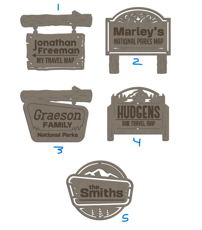 National Parks Travel Map - Wood Design - Personalize! - The Salty Lick Mercantile