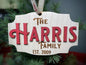 Family Name Ornament - 2 layer - The Salty Lick Mercantile