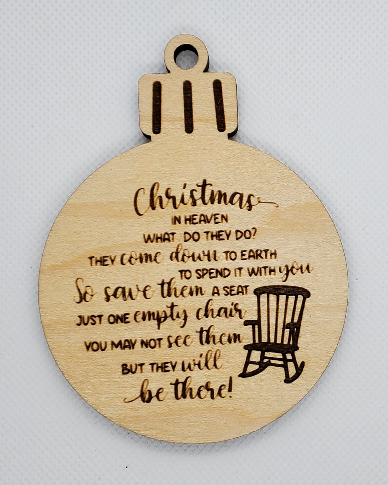 Christmas in Heaven ornament by The Hollow & Hill Co. LLC, featuring a heartfelt design for holiday decoration.