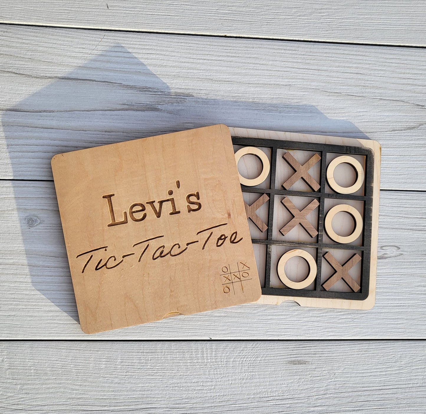 Custom Tic-Tac-Toe Game Board - The Salty Lick Mercantile