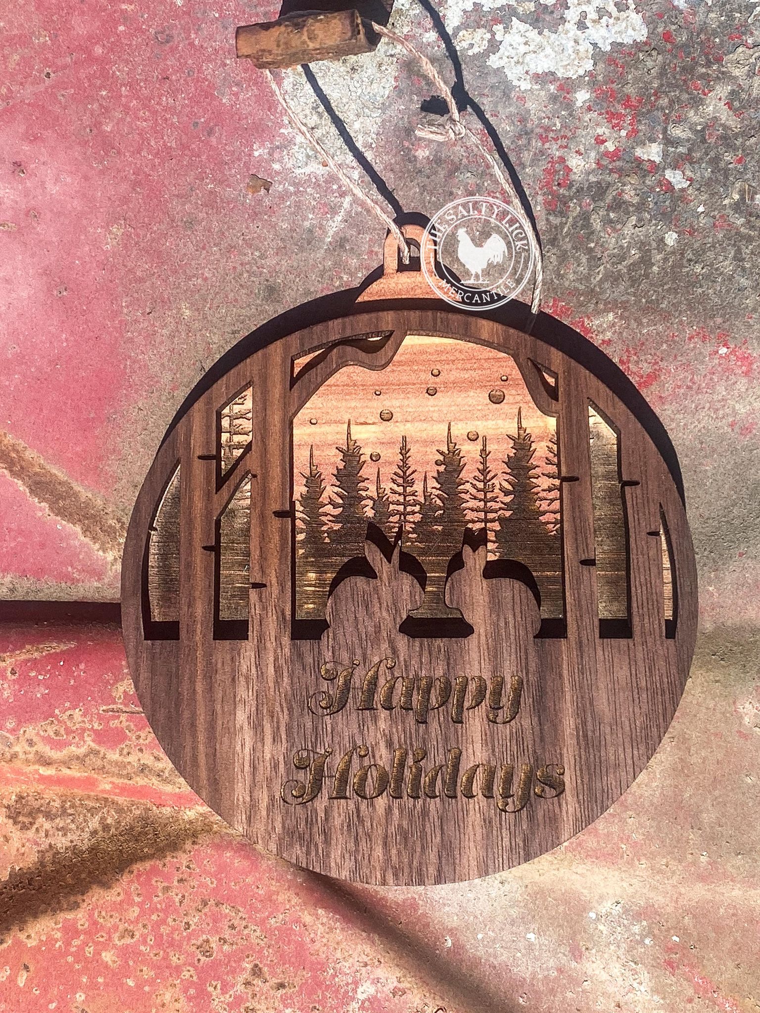 Christmas Scene Ornament (Multiple Designs!) - The Salty Lick Mercantile