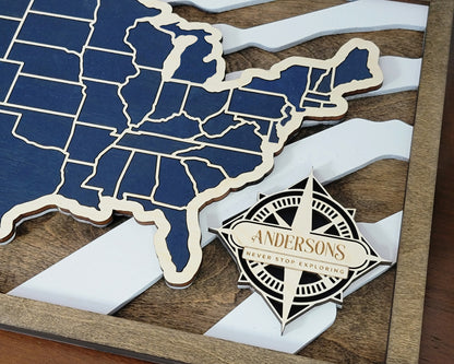 United States Travel Map - Customizable! - The Salty Lick Mercantile