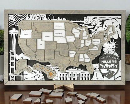 United States Travel Map - Customizable! - The Salty Lick Mercantile