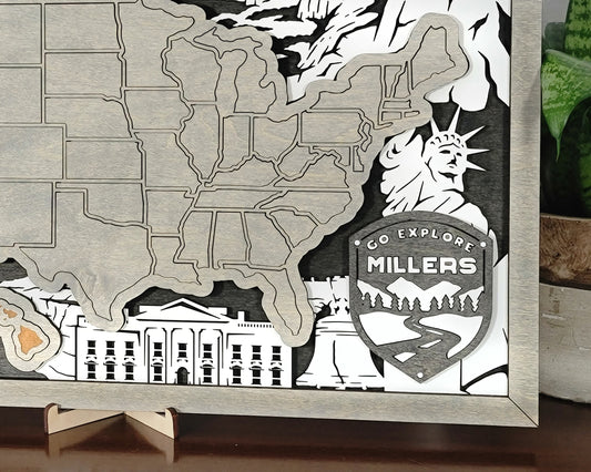 United States Travel Map - Customizable! - The Salty Lick Mercantile