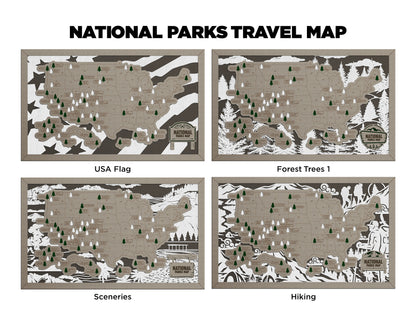 National Parks Travel Map - Customizable! - The Salty Lick Mercantile