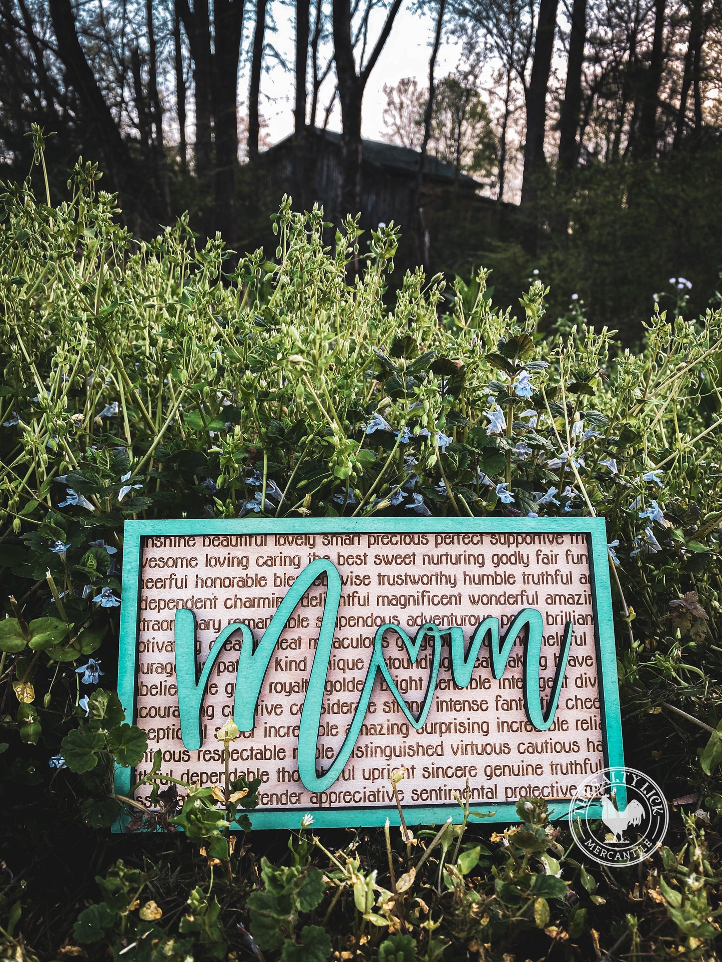 Mom layered wood sign featuring a heartfelt message, perfect for Mother’s Day wall decor by The Hollow & Hill Co. LLC.