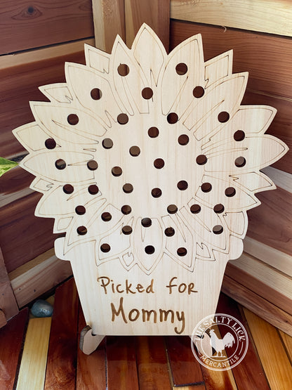 Wood Flower Holder - Mother's Day Nana Memaw Granny - The Salty Lick Mercantile