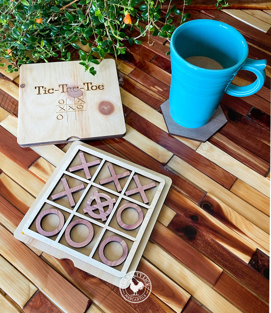 Wooden Custom Tic-Tac-Toe Game Board - The Salty Lick Mercantile