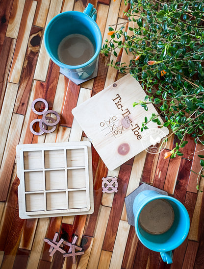 Wooden Custom Tic-Tac-Toe Game Board - The Salty Lick Mercantile