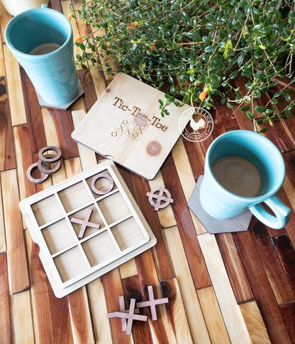 Wooden Custom Tic-Tac-Toe Game Board - The Salty Lick Mercantile
