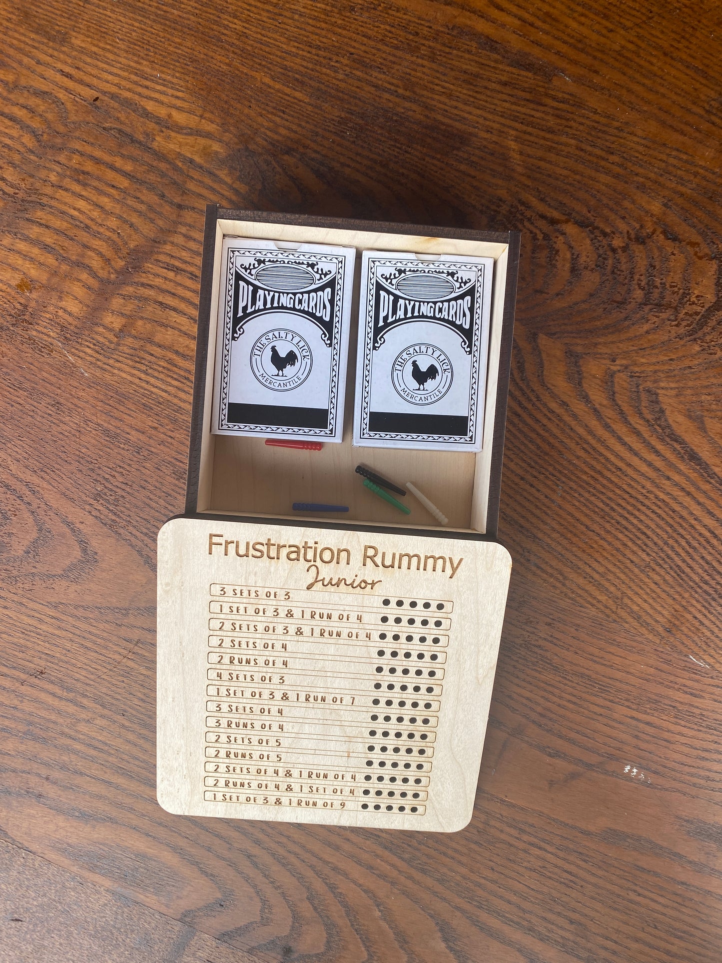Frustration Rummy "Junior" - Laser Cut Board Game - The Salty Lick Mercantile
