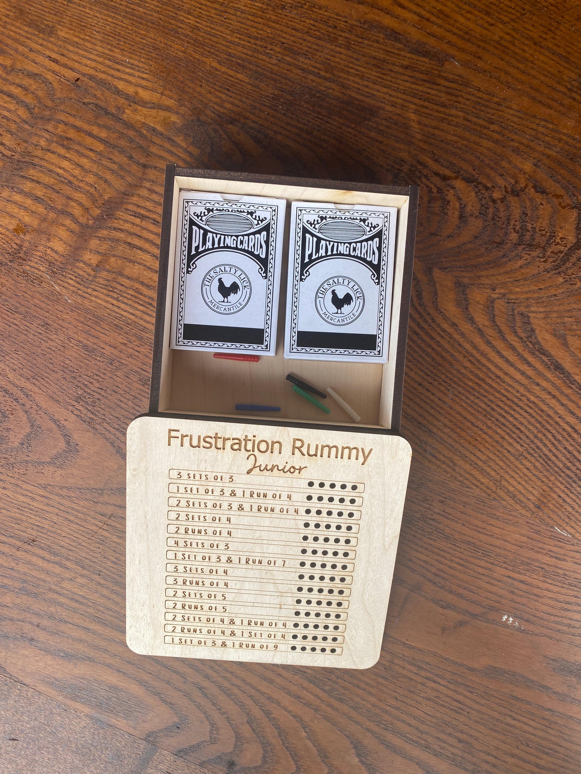 Frustration Rummy "Junior" - Laser Cut Board Game - The Salty Lick Mercantile