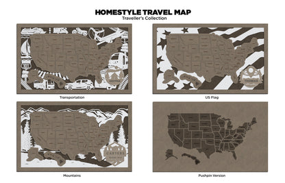 United States Travel Map - Customizable! - The Salty Lick Mercantile
