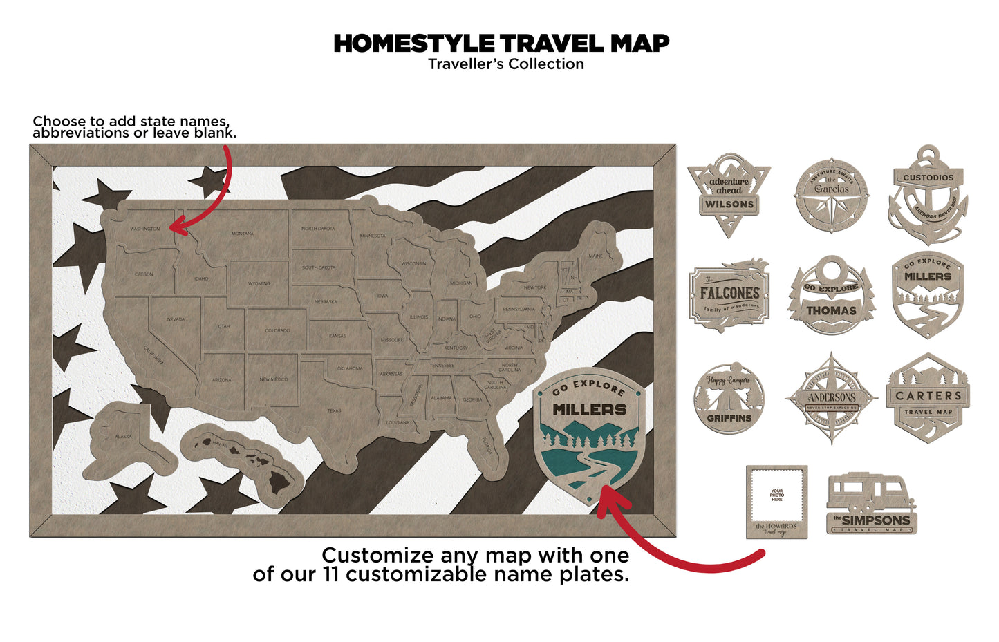 United States Travel Map - Customizable! - The Salty Lick Mercantile