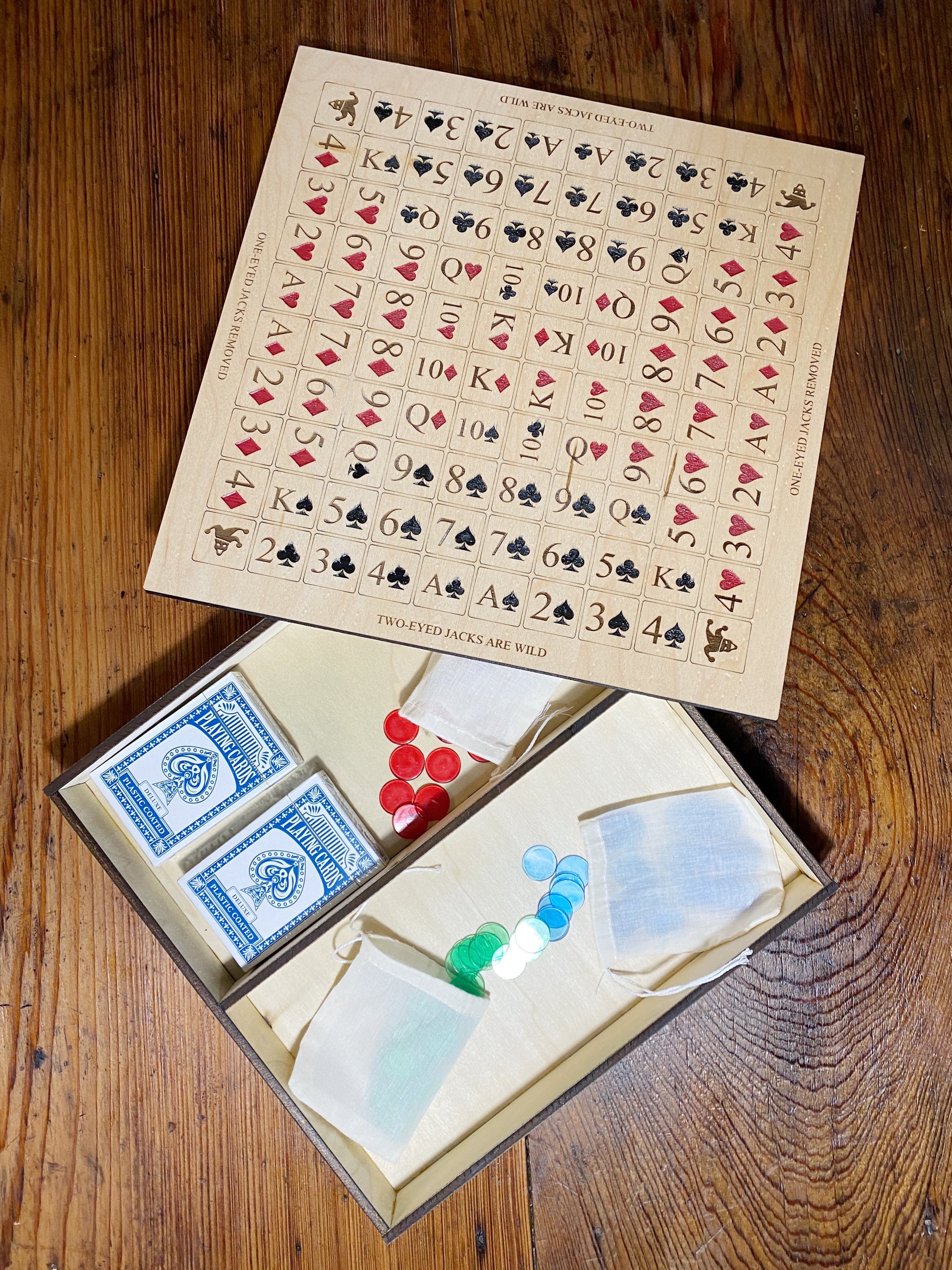 Sequence - Laser Cut Board Game - The Salty Lick Mercantile