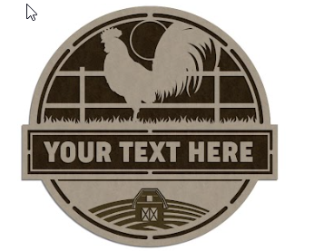 Rustic farmhouse sign featuring a colorful rooster illustration, crafted by The Hollow & Hill Co. LLC, perfect for country home decor.